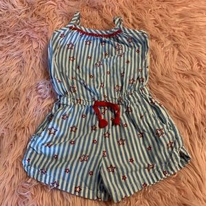 Cat & Jack Girls Stars and Stripes Romper